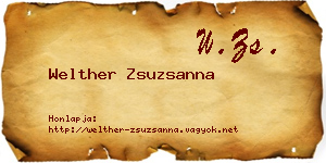 Welther Zsuzsanna névjegykártya